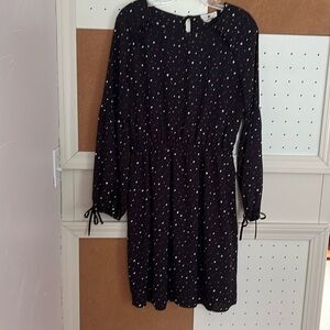 Boutique polka dot long-sleeved dress-size medium